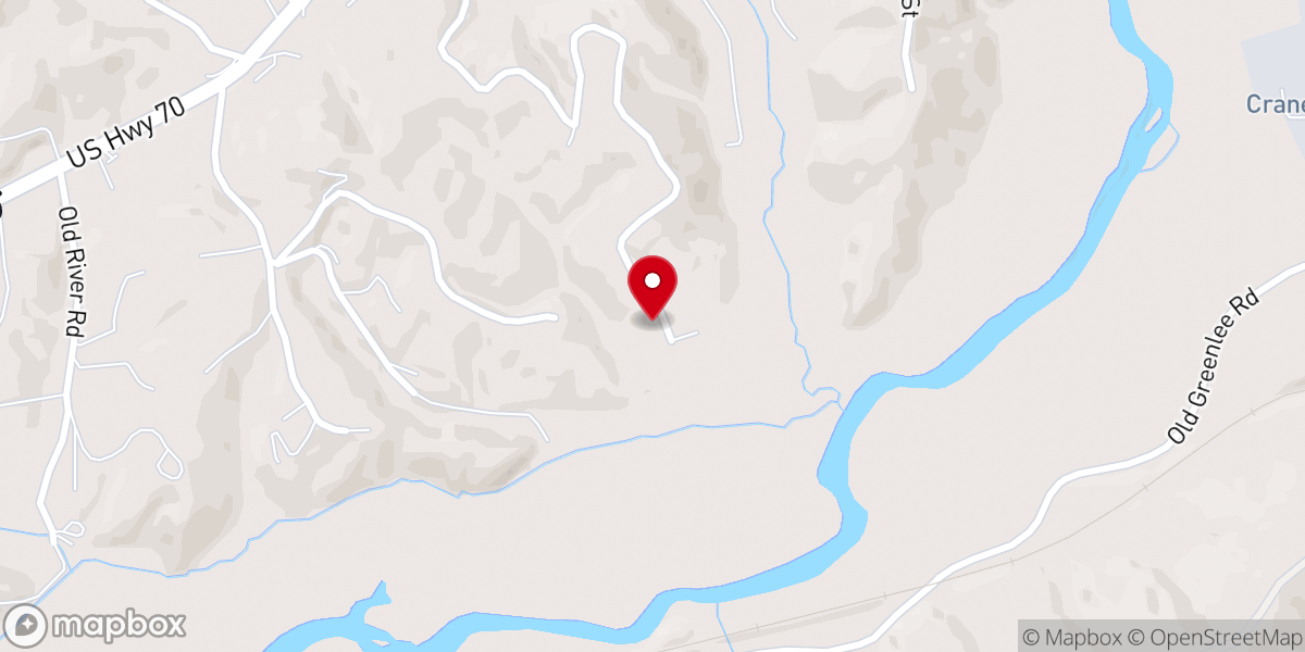 Map showing location of Blue Ridge Church