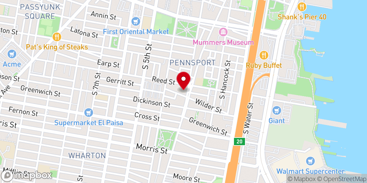 Map showing location of Sacred Heart of Jesus Church