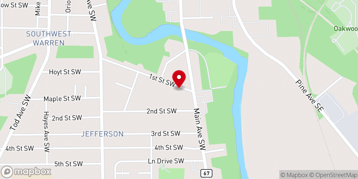 Map showing location of Third Christian Church