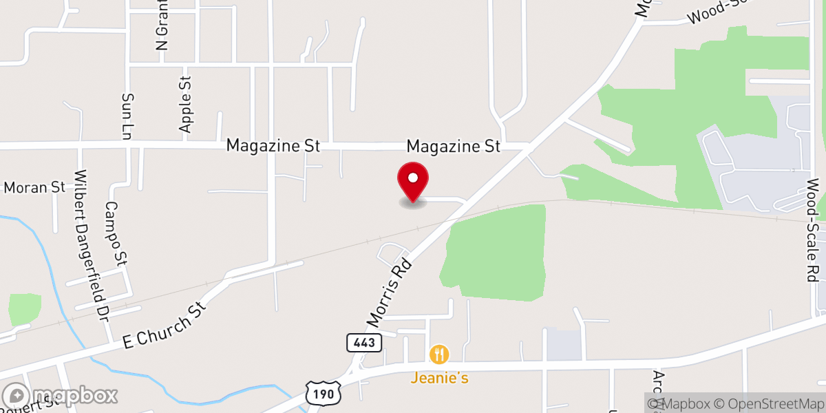 Map showing location of Stillwater Baptist Church