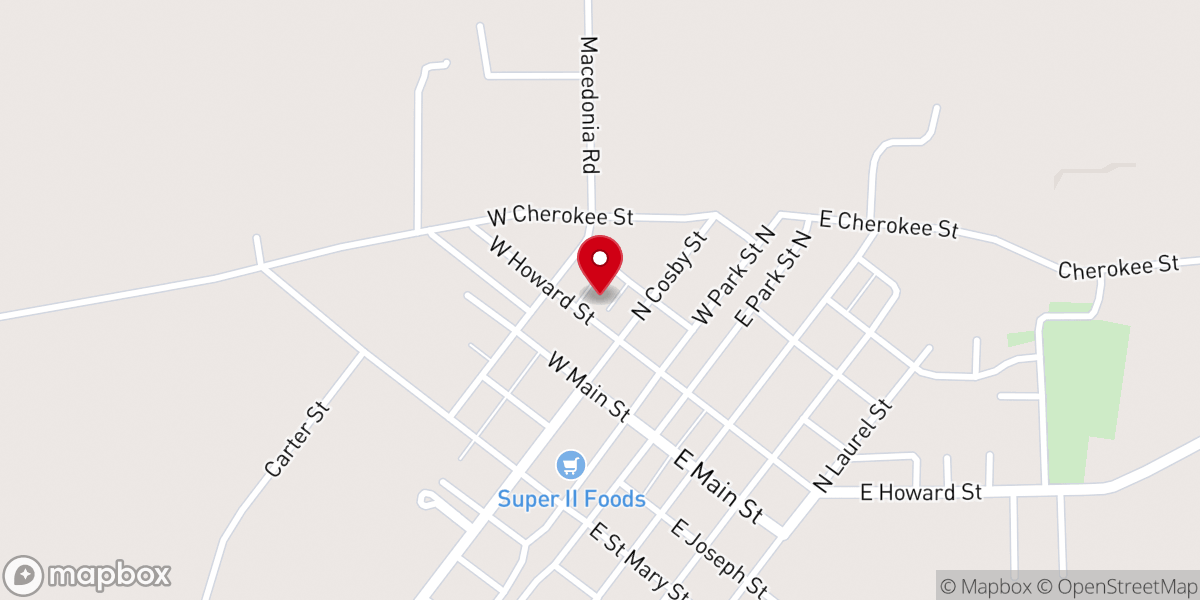Map showing location of United Methodist Church Centreville