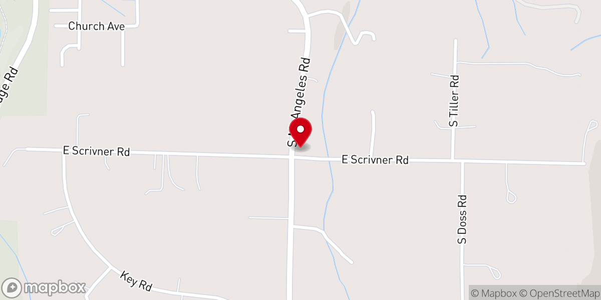 Map showing location of Grace Baptist Church