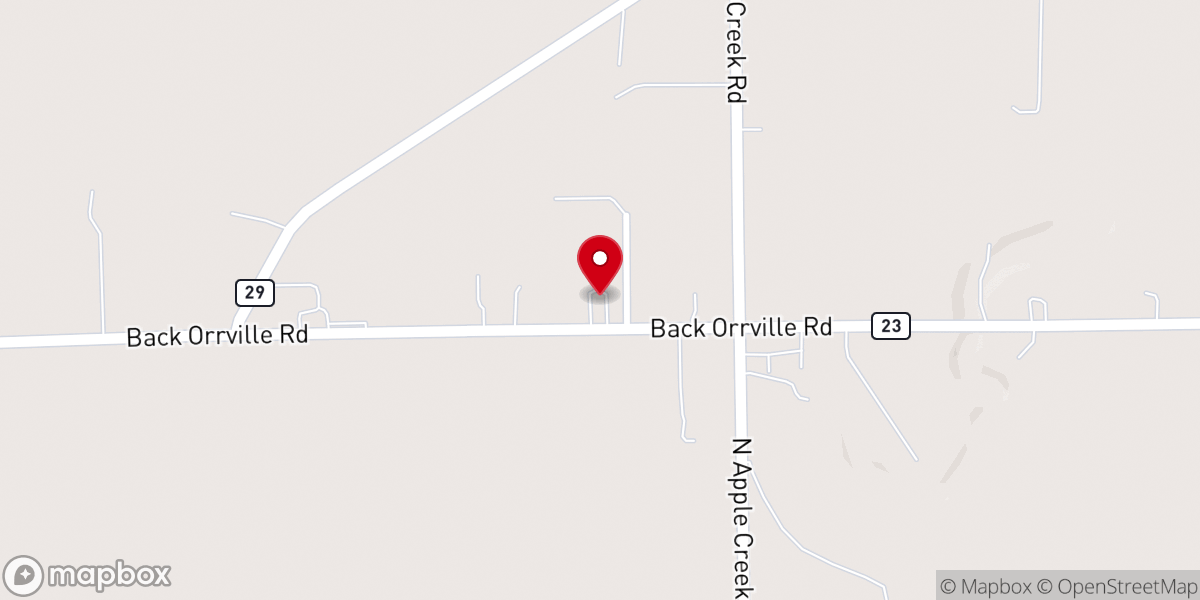 Map showing location of Salem Community Church