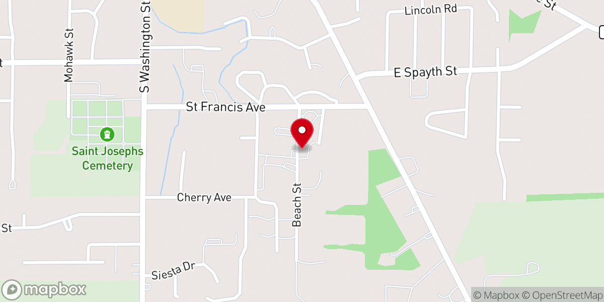 Map showing location of St. Francis Spirituality Center