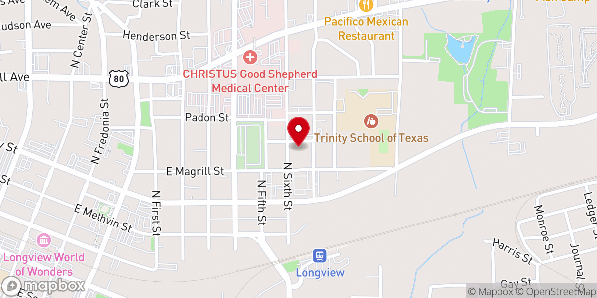 Map showing location of St. Anthony's Catholic Church