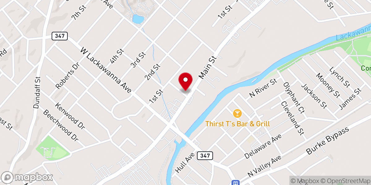 Map showing location of Blakely Baptist Church