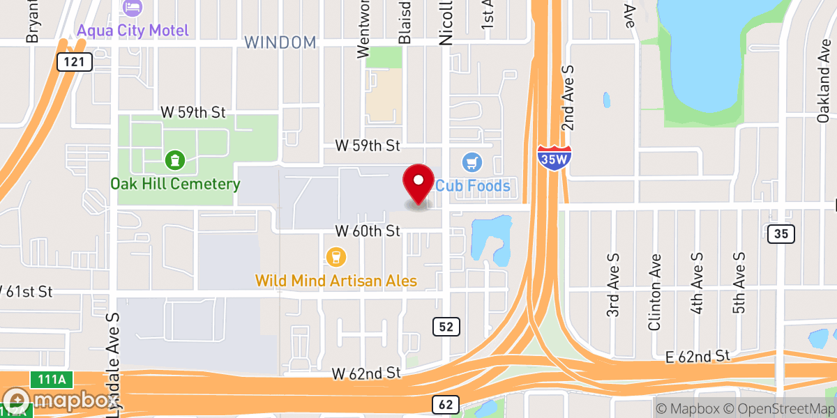 Map showing location of Richfield Lutheran Church