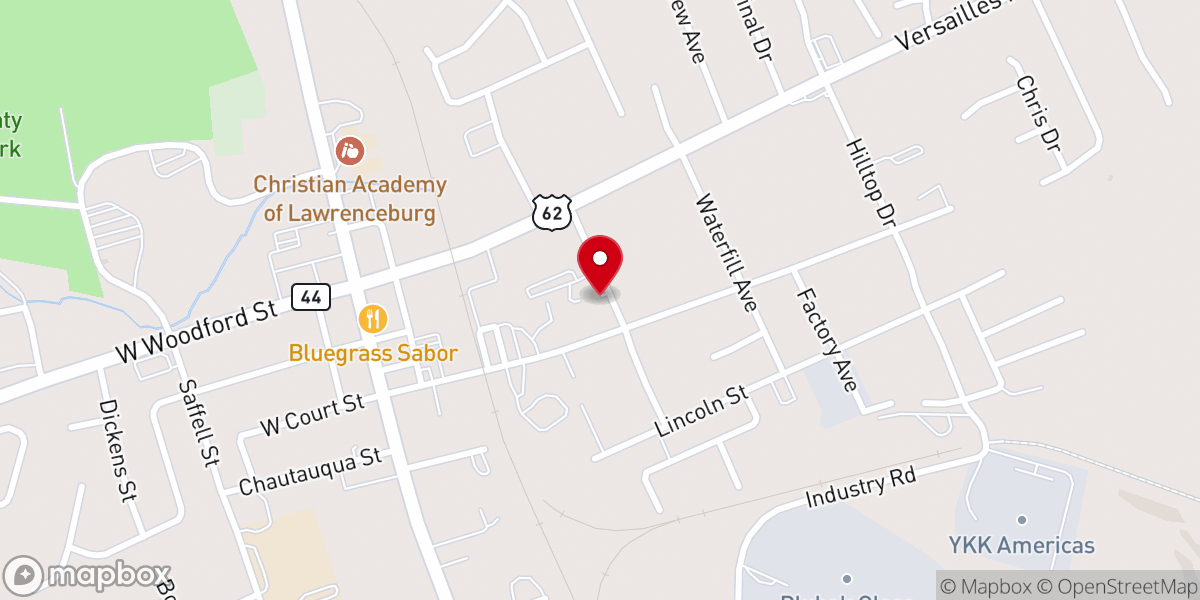 Map showing location of Saint Lawrence Catholic Church