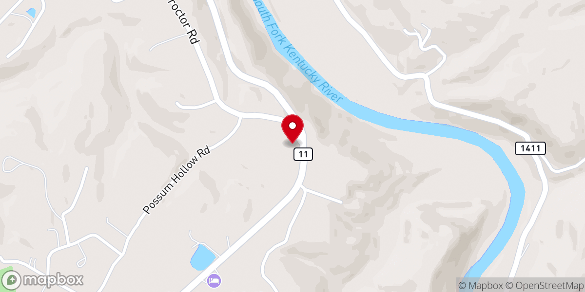Map showing location of Proctor Hill church of Christ