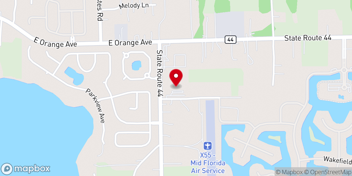 Map showing location of New Hope Presbyterian Church