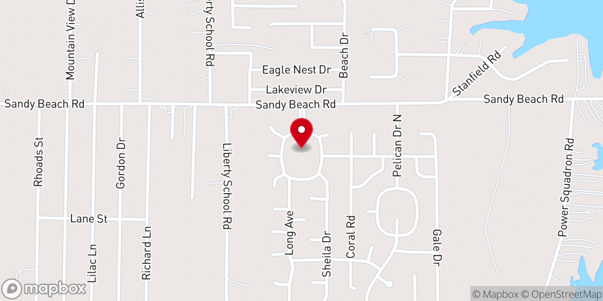 Map showing location of Lighthouse Harbor Church