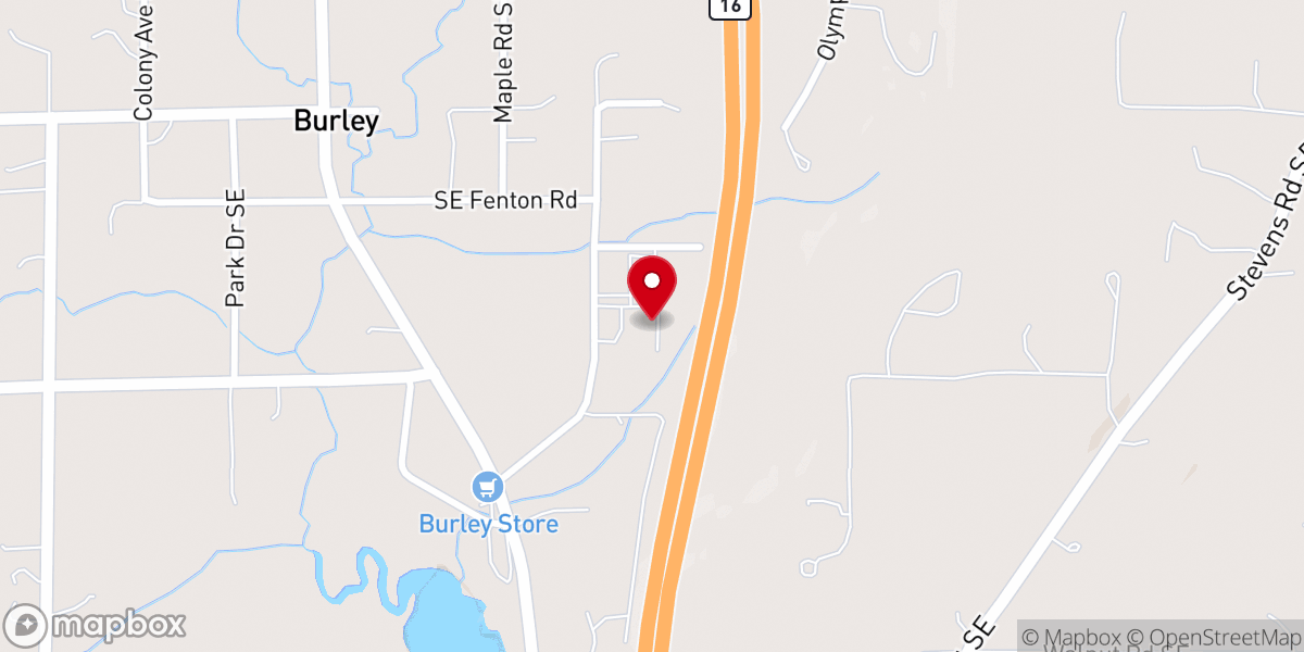 Map showing location of Burley Bible Church