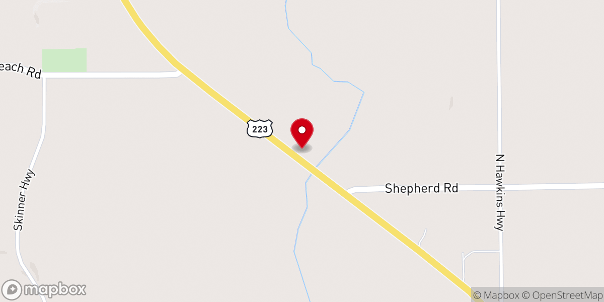 Map showing location of North Rome Baptist Church