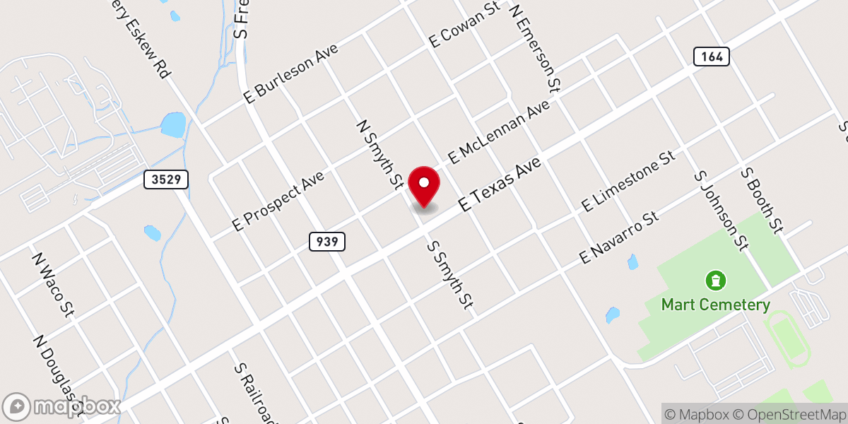Map showing location of First Methodist Church