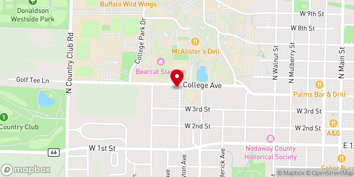 Map showing location of Christian Campus House