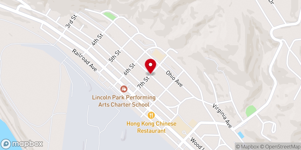 Map showing location of Mt Calvary Chapel