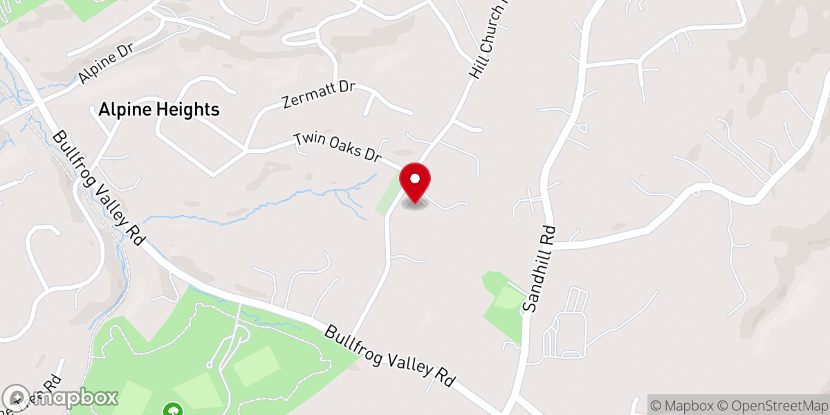 Map showing location of Hershey Presbyterian Church