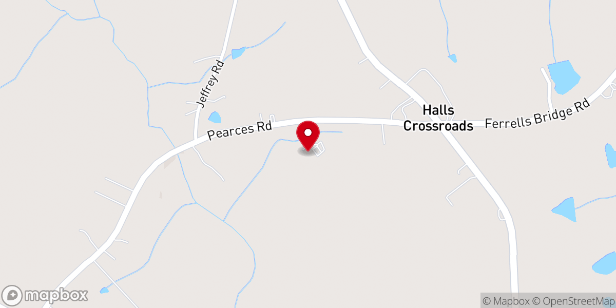 Map showing location of New Hope Worship Center Church