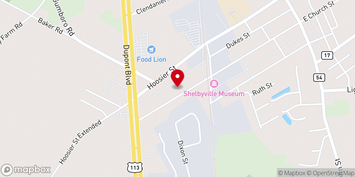 Map showing location of Old Town Thrift and Gift