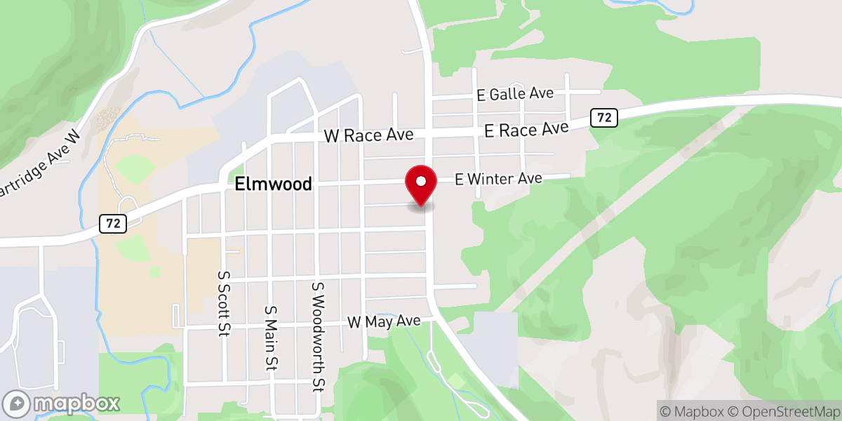 Map showing location of Sacred Heart Catholic Church