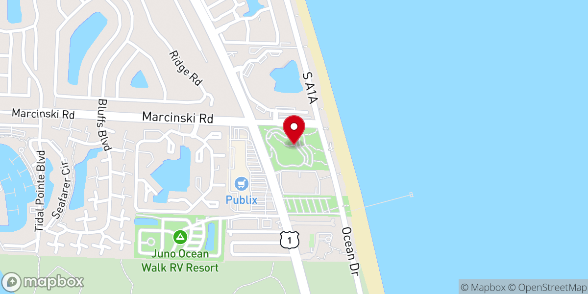 Map showing location of Ocean Cay Park