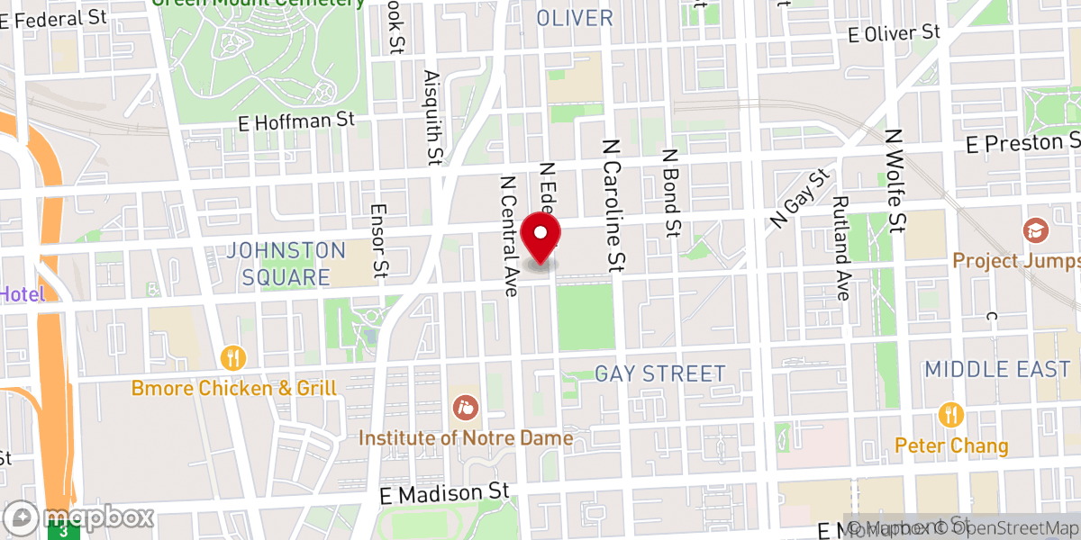 Map showing location of Grace Memorial Baptist Church