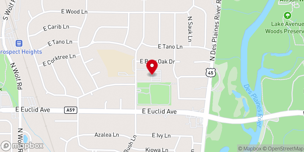 Map showing location of St Thomas Becket Catholic Church