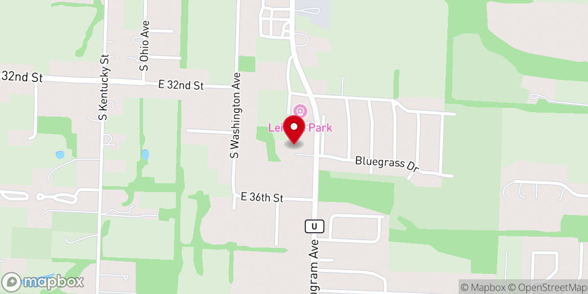 Map showing location of Grace Baptist Church