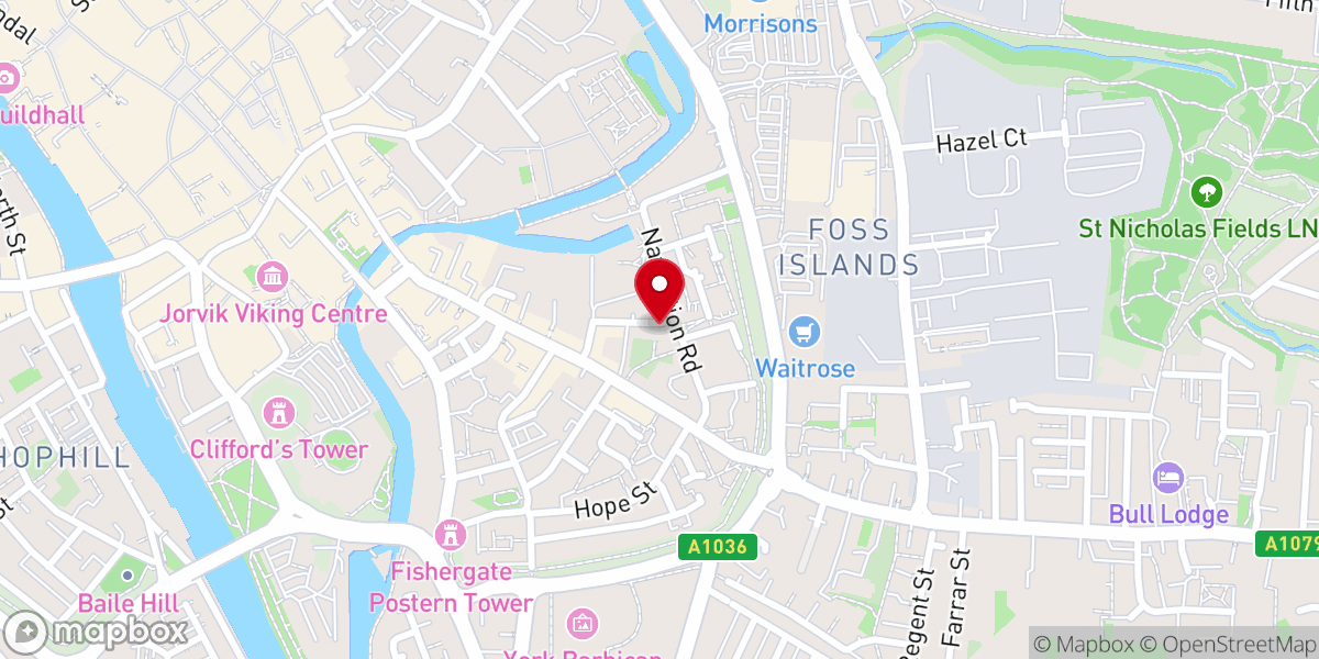 Map showing location of St Margaret's Church