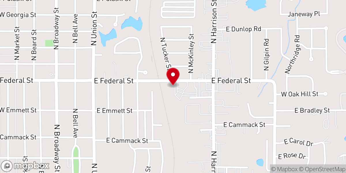 Map showing location of Liberty Baptist Church