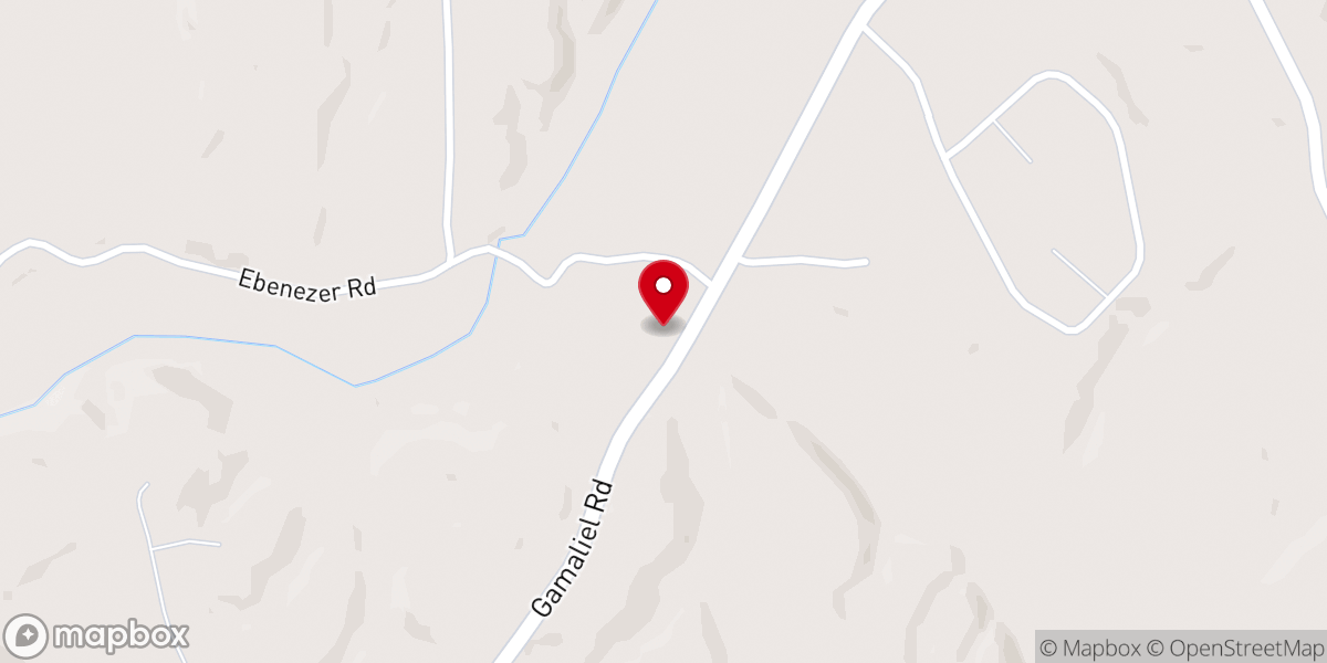 Map showing location of Gulley Creek Missionary Baptist Church