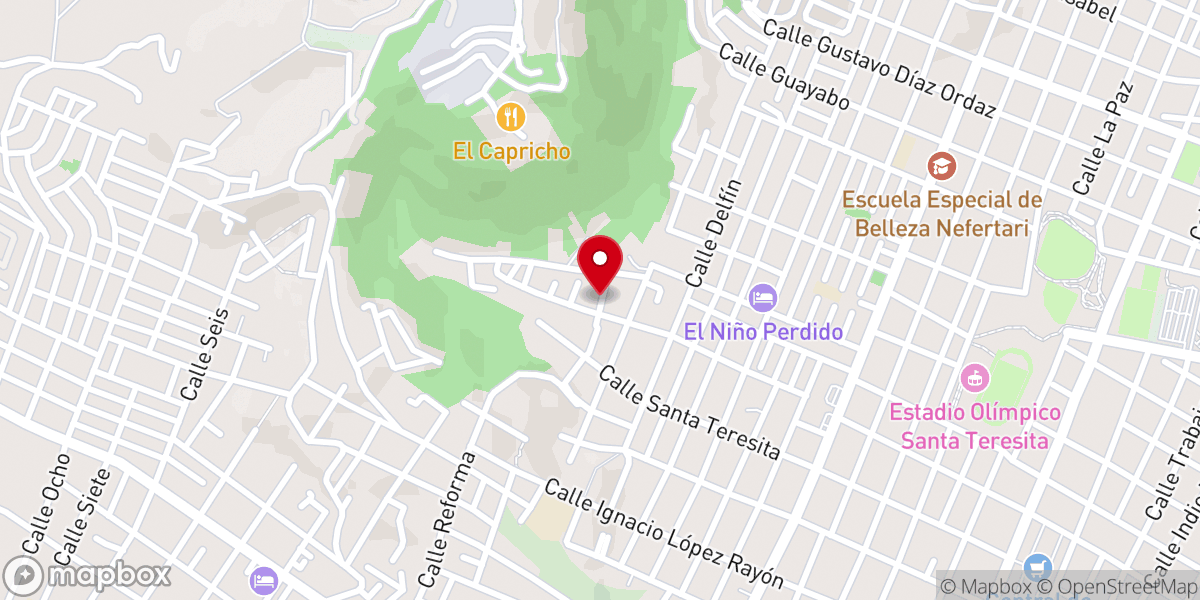 Map showing location of Iglesia Bautista Monte Horeb
