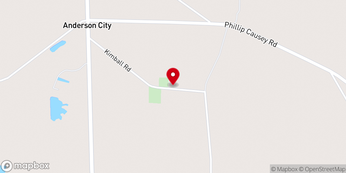 Map showing location of Kimball Church