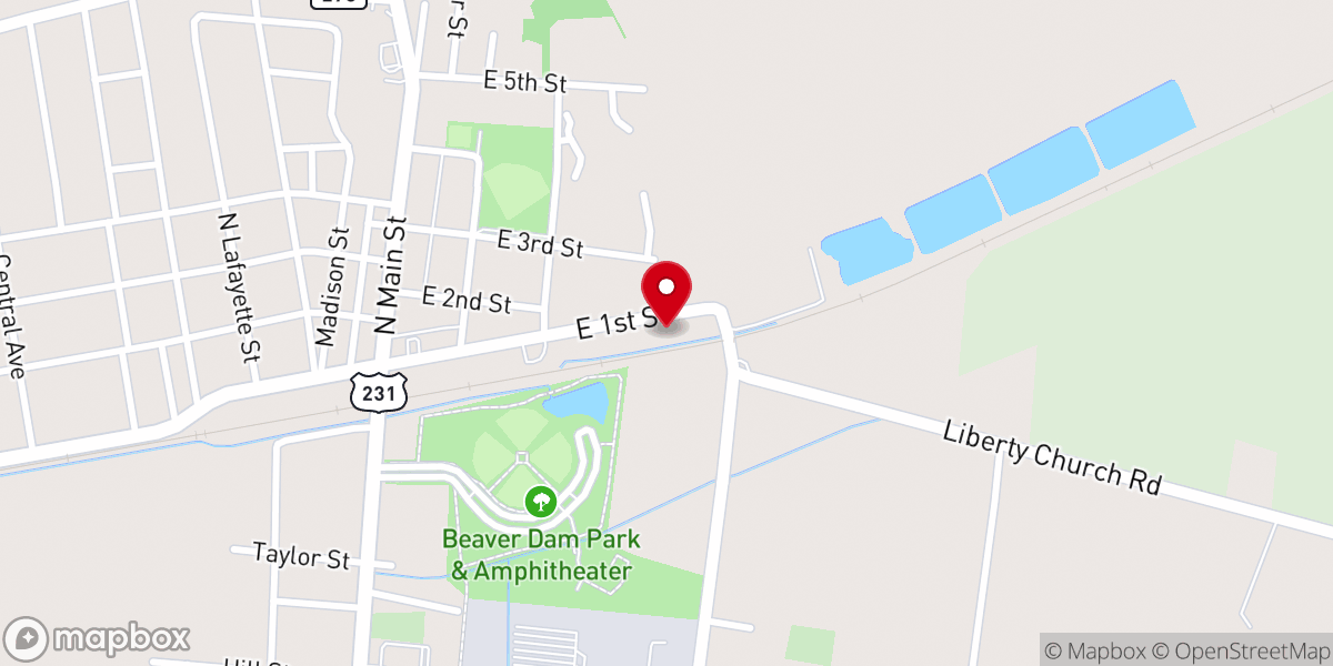 Map showing location of Faith Baptist Temple