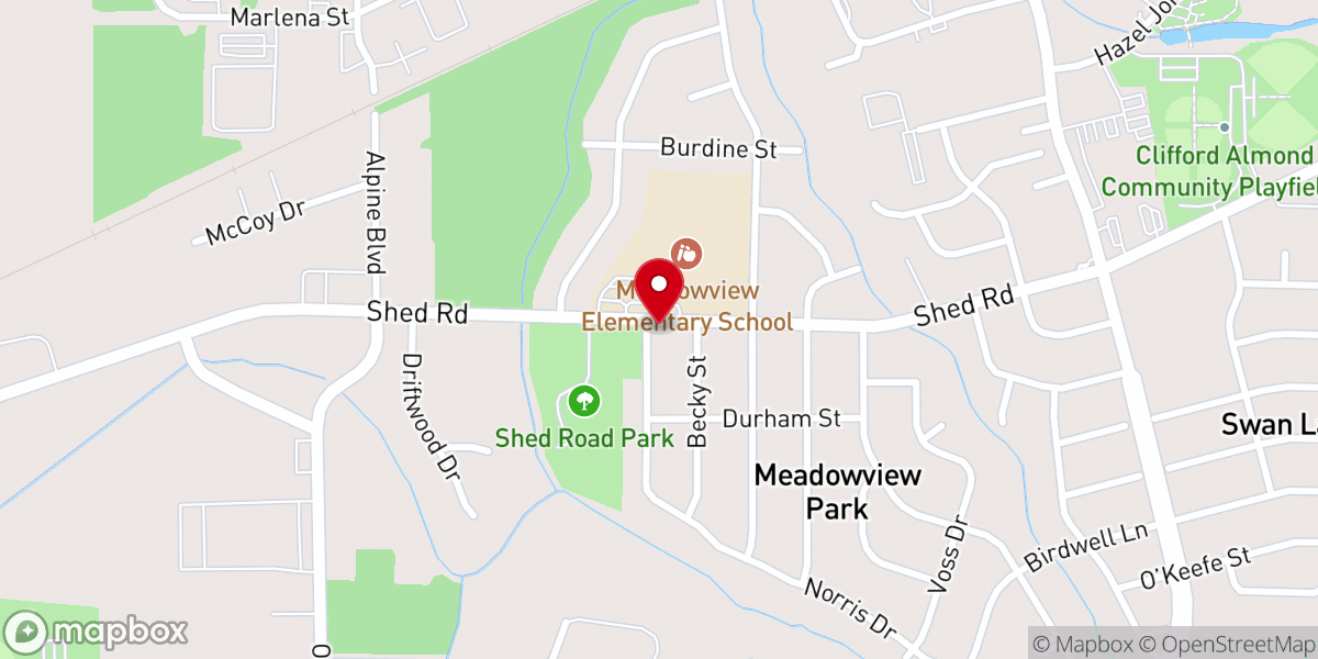 Map showing location of Meadowview Missions Center