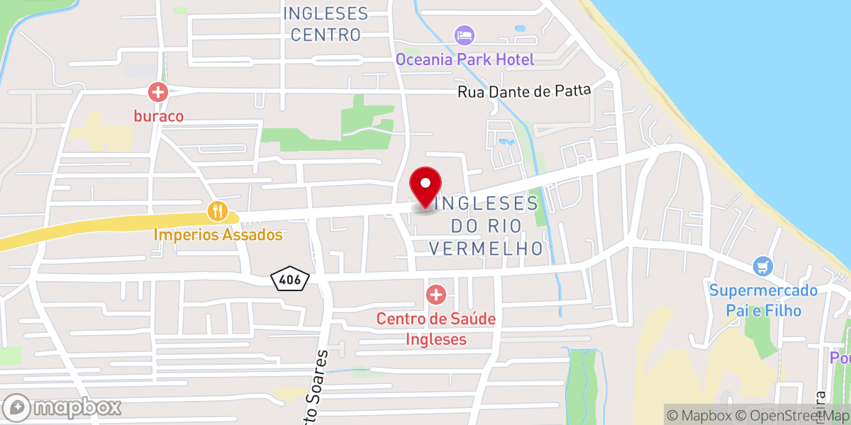Map showing location of Igreja Batista Brasa Floripa