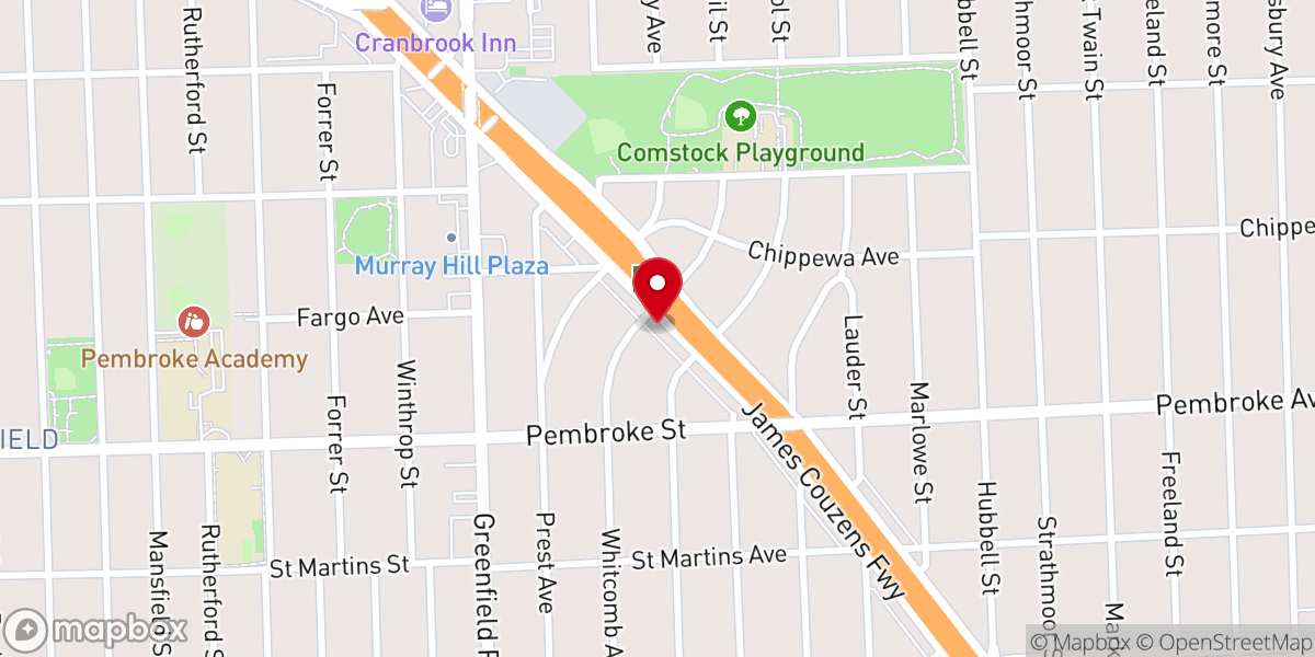 Map showing location of Overcomers Evangelical Missionary Baptist Church