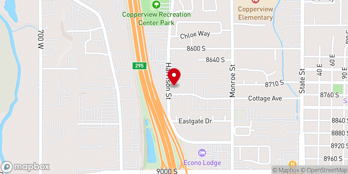 Map showing location of Beacon Bible Church