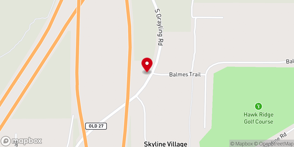 Map showing location of Grayling Church of Christ