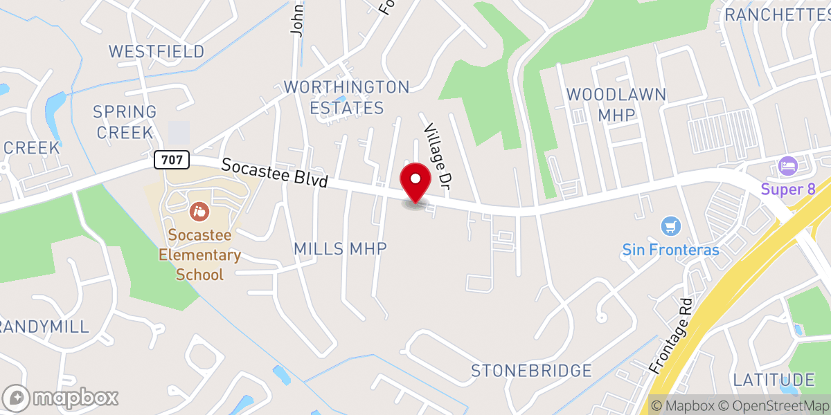 Map showing location of Socastee PH Church