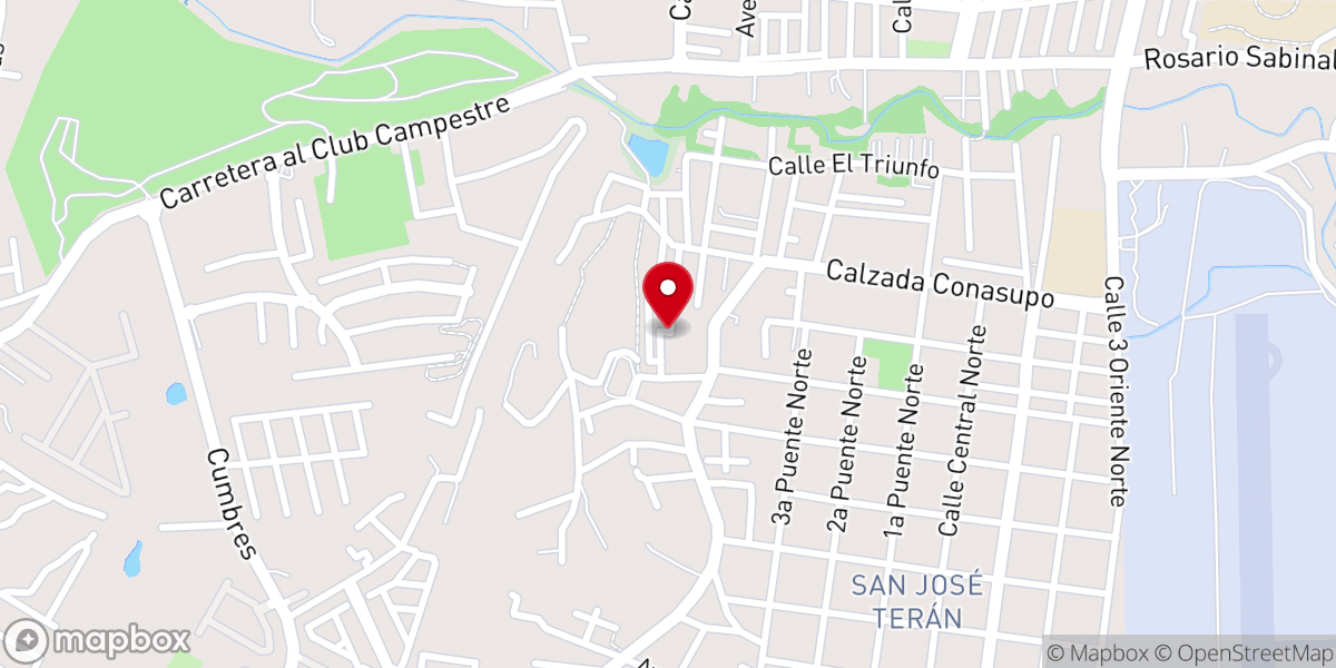 Map showing location of Iglesia Evangélica Pentecostes Ebemezer
