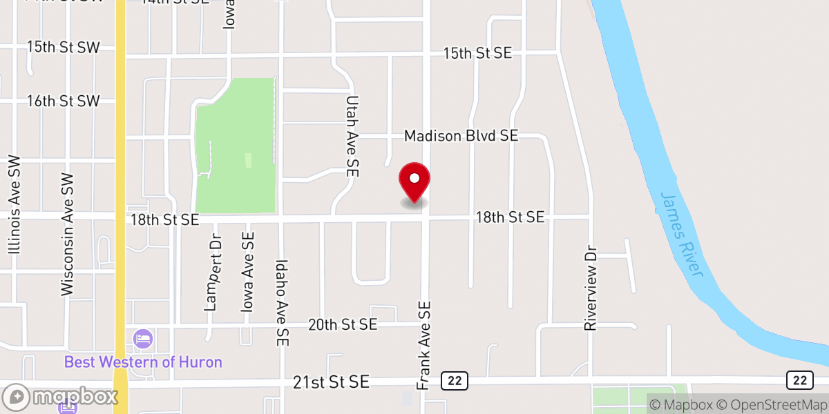 Map showing location of Living Hope Alliance Church