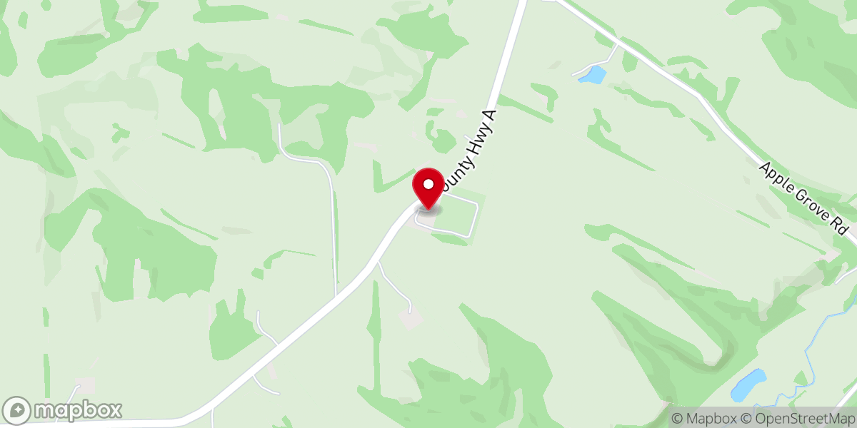 Map showing location of Adams Lutheran Church