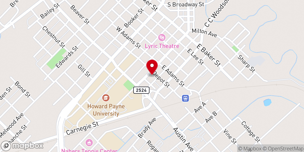 Map showing location of Union Presbyterian Church