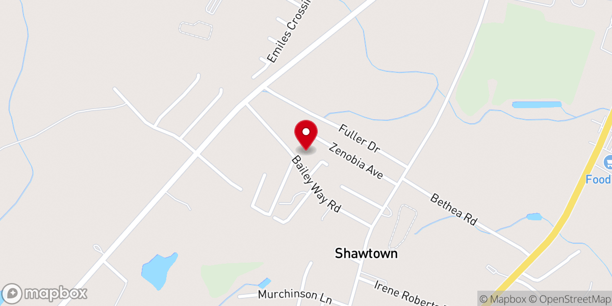 Map showing location of Lillington Star Freewill Baptist Church