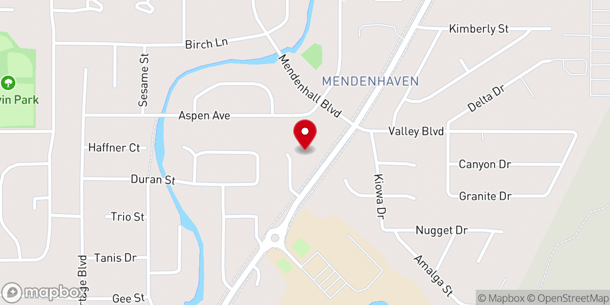 Map showing location of Valley Baptist Academy