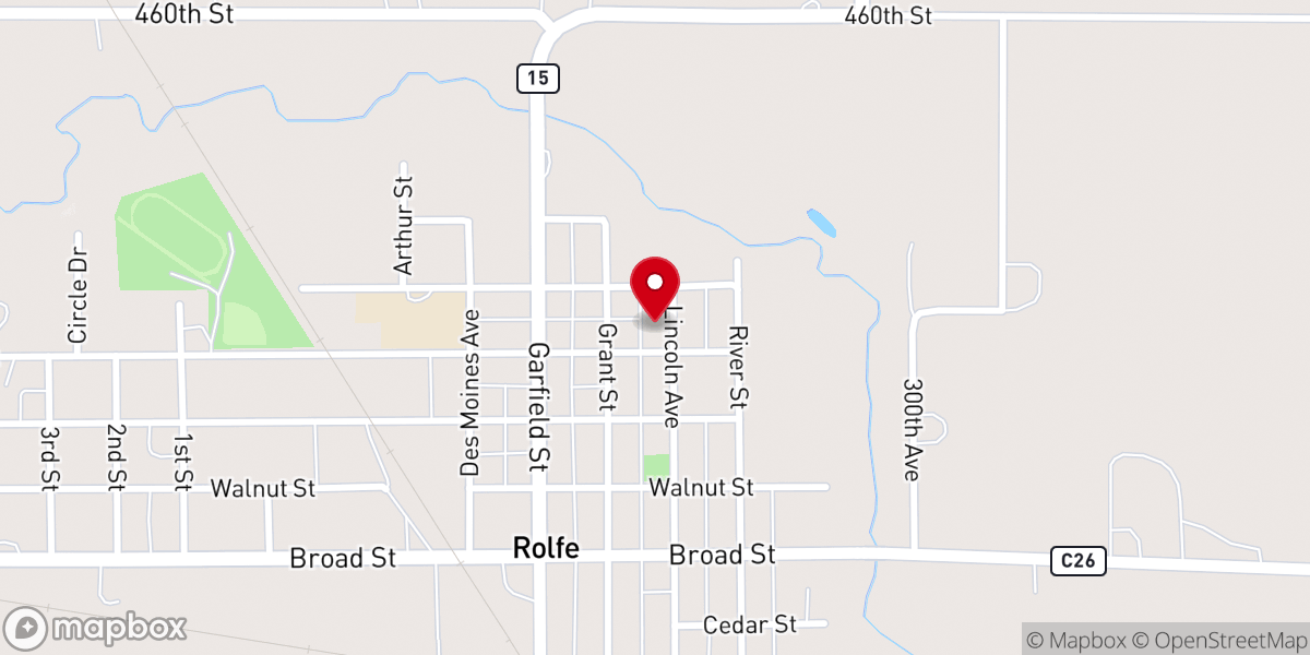 Map showing location of Saint Pauls Lutheran Church