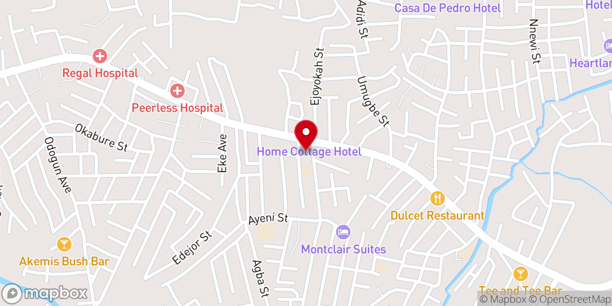 Map showing location of Church Of God Mission