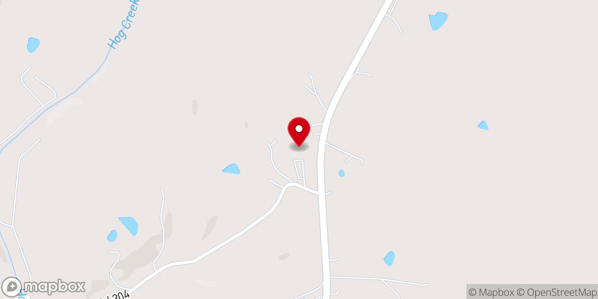 Map showing location of Harmony Congregational Methodist Church
