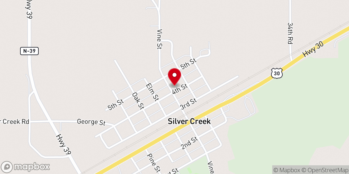 Map showing location of Saint Lawrence Catholic Church